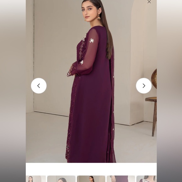 Pakistani Bollywood Indian 3 pc suit kurta - Picture 6 of 8